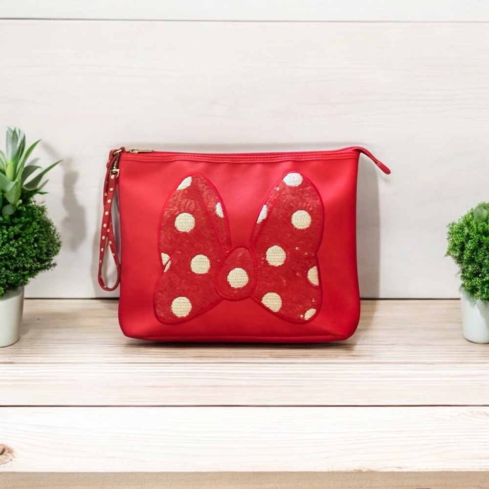 Disney Minnie Mouse Wristlet & Cosmetic Pouch – Authentic – NEW! 🎀